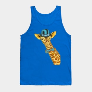 I'm too SASSY for my hat! Vintage Painted Giraffe Tank Top